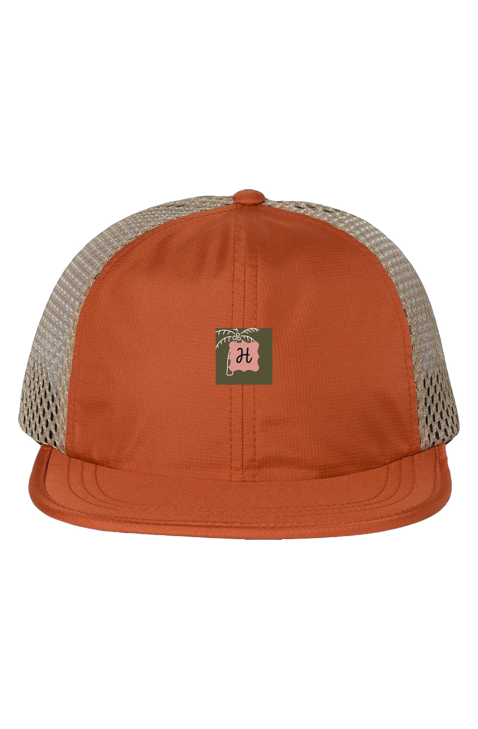 Texas Orange/ Khaki Rogue Wide Mesh Cap
