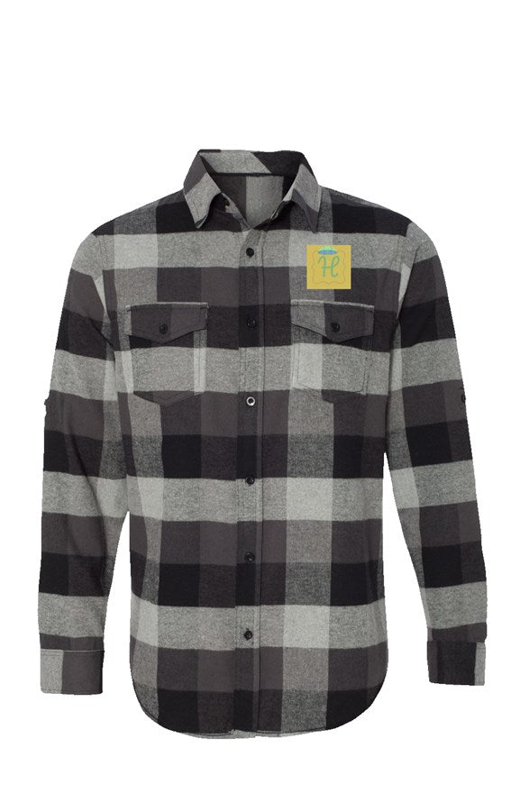 Long Sleeve Flannel Grey And Black