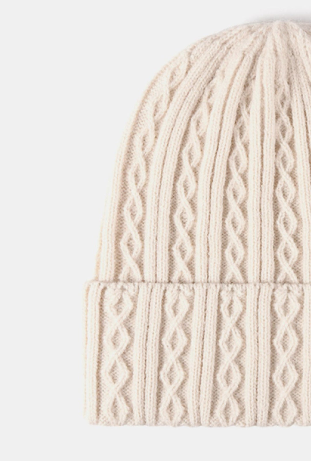 Mixed Knit Cuff Beanie