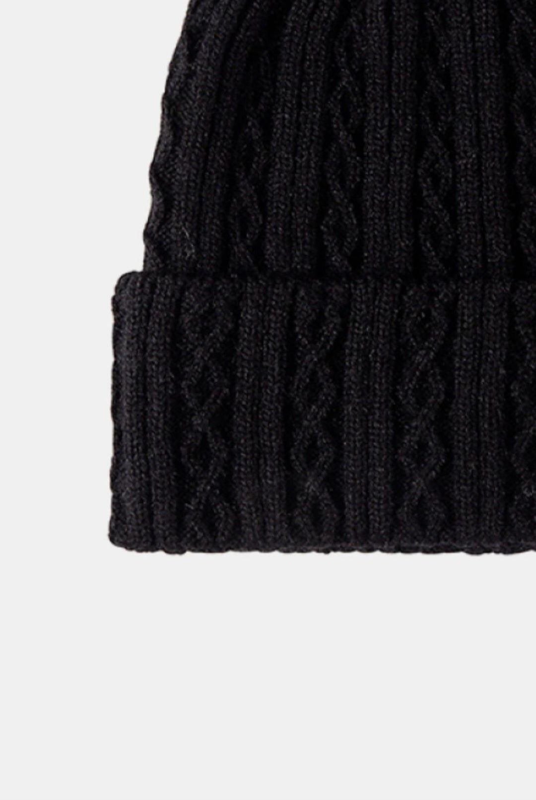 Mixed Knit Cuff Beanie