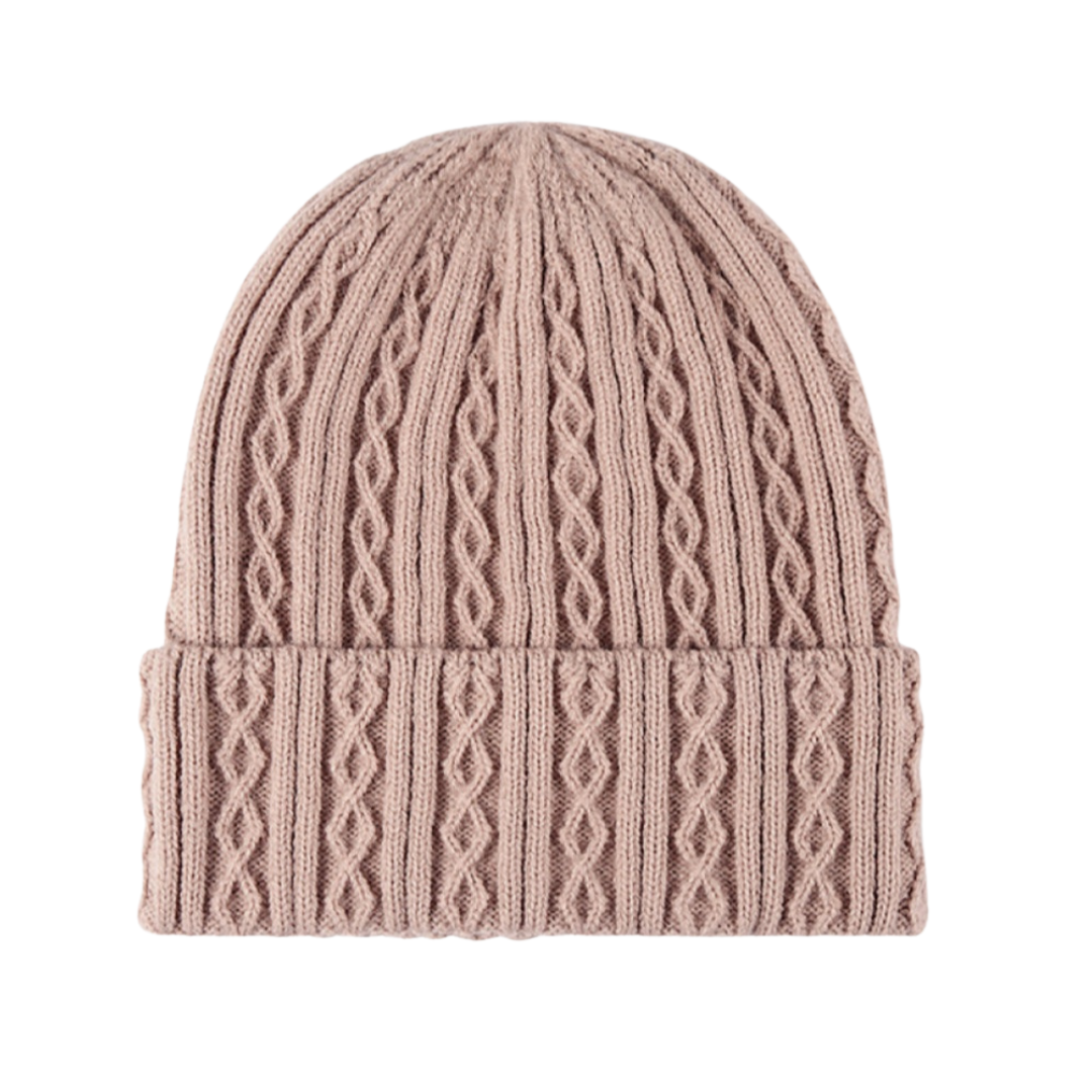 Mixed Knit Cuff Beanie