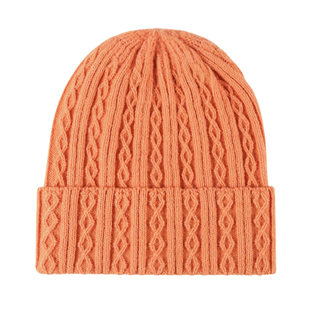 Mixed Knit Cuff Beanie