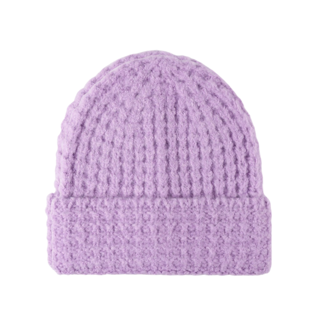 Waffle-Knit Cuff Beanie
