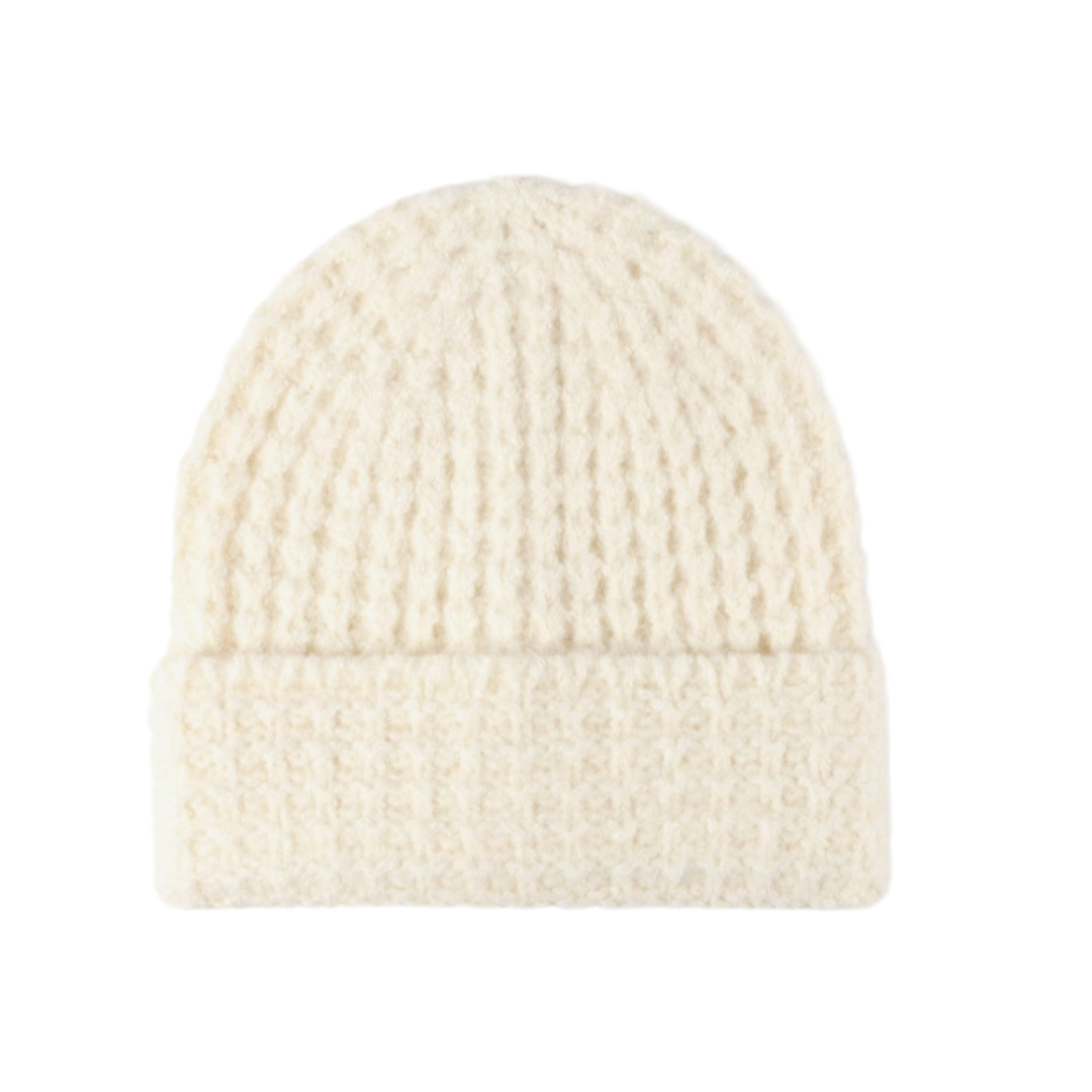 Waffle-Knit Cuff Beanie