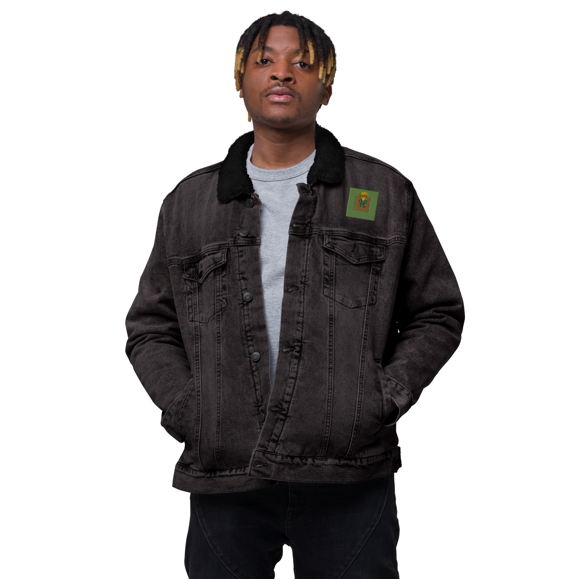 Unisex denim sherpa jacket