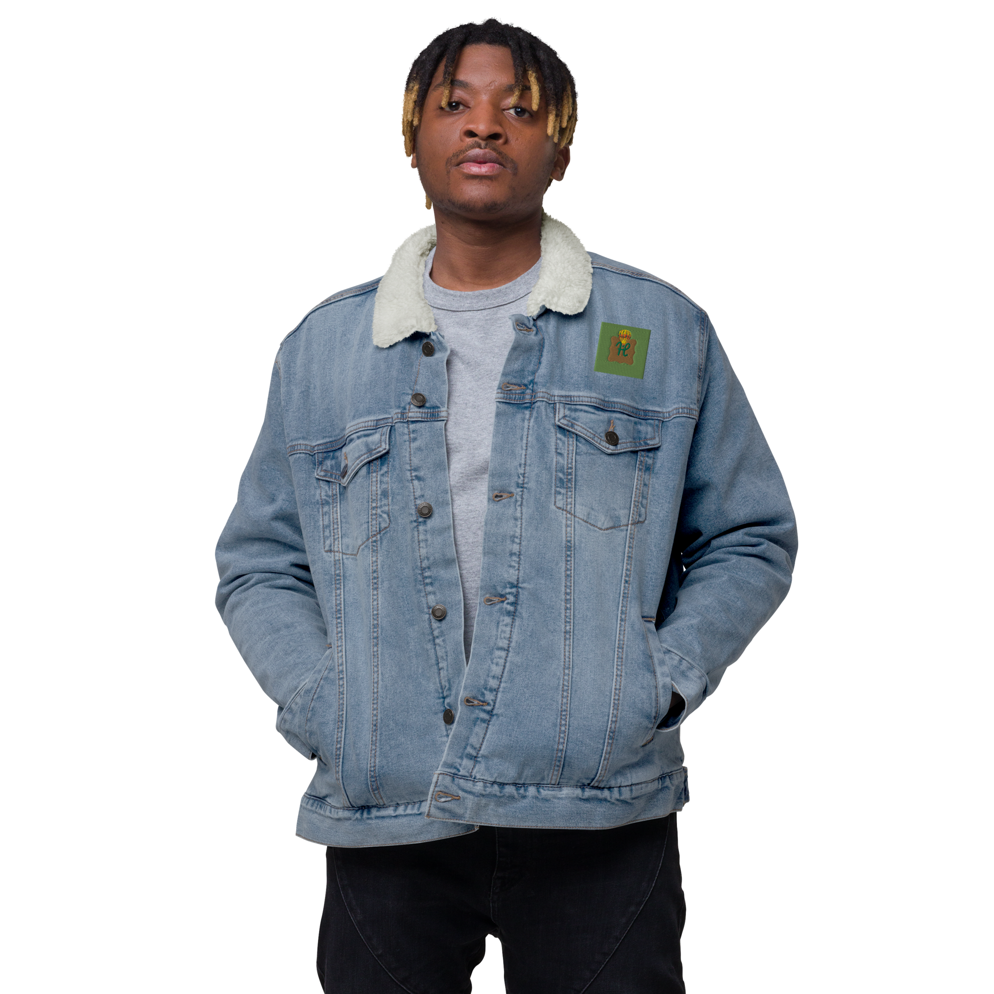 Unisex denim sherpa jacket