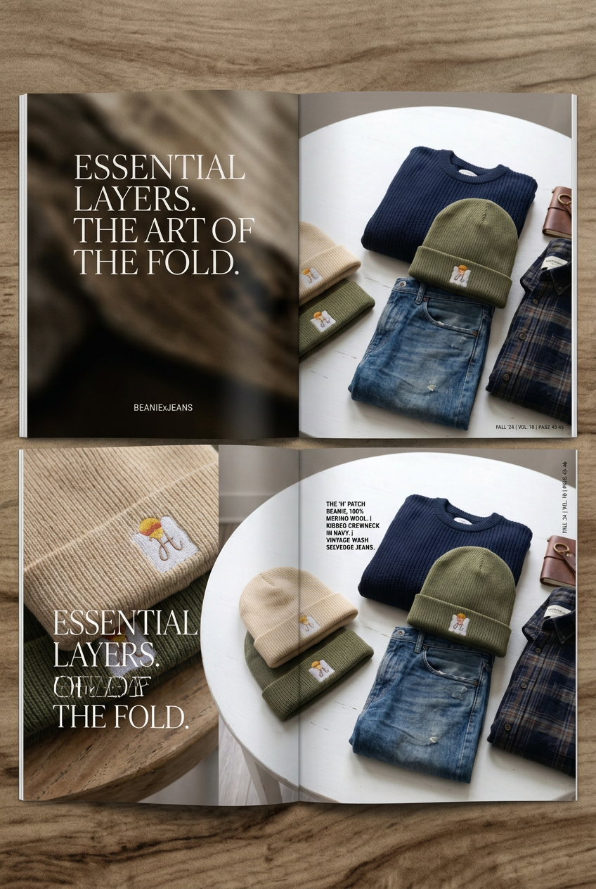 Organic ribbed beanie