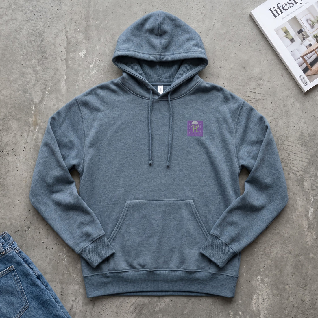Unisex sueded fleece hoodie