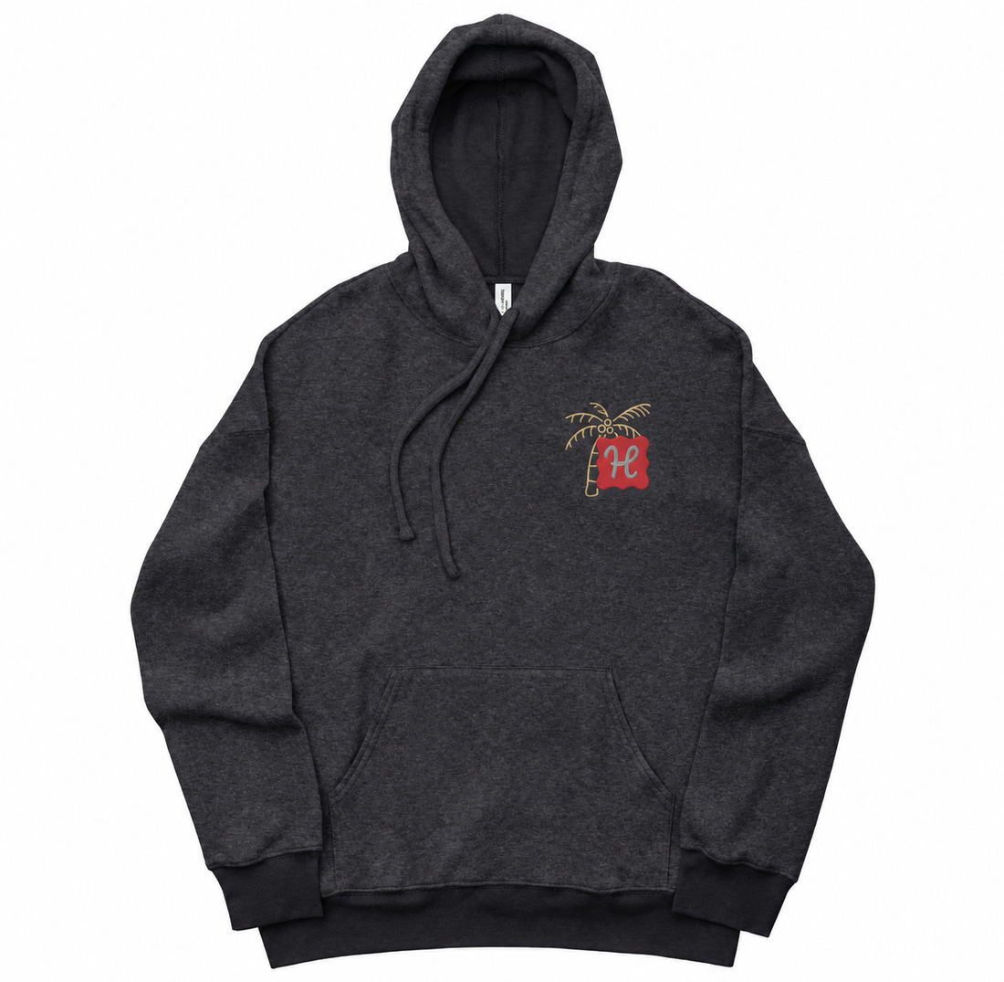 Unisex sueded fleece hoodie