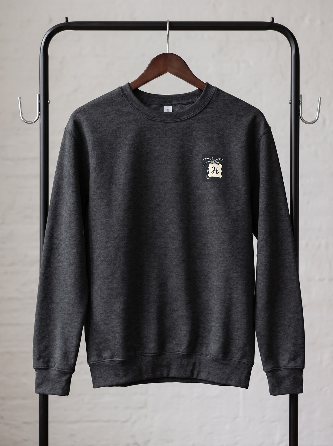 Unisex sueded fleece sweatshirt