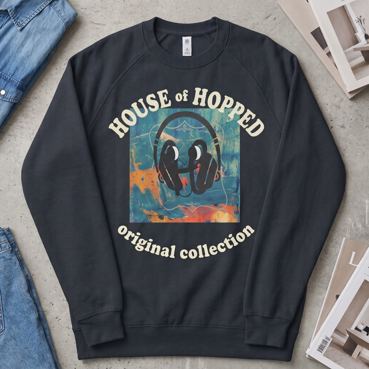 ShopHOPPED Unisex raglan sweatshirt