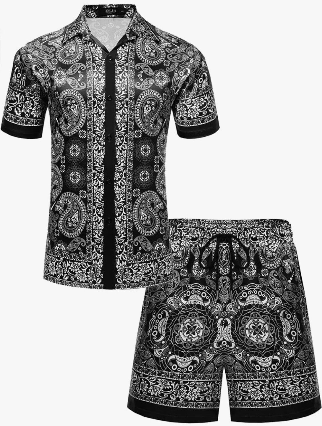 Mens Silk Fashion Outfit Suit