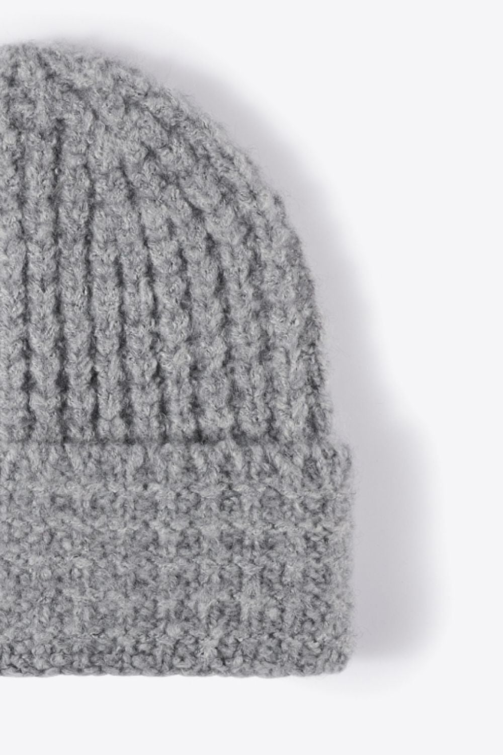 Waffle-Knit Cuff Beanie