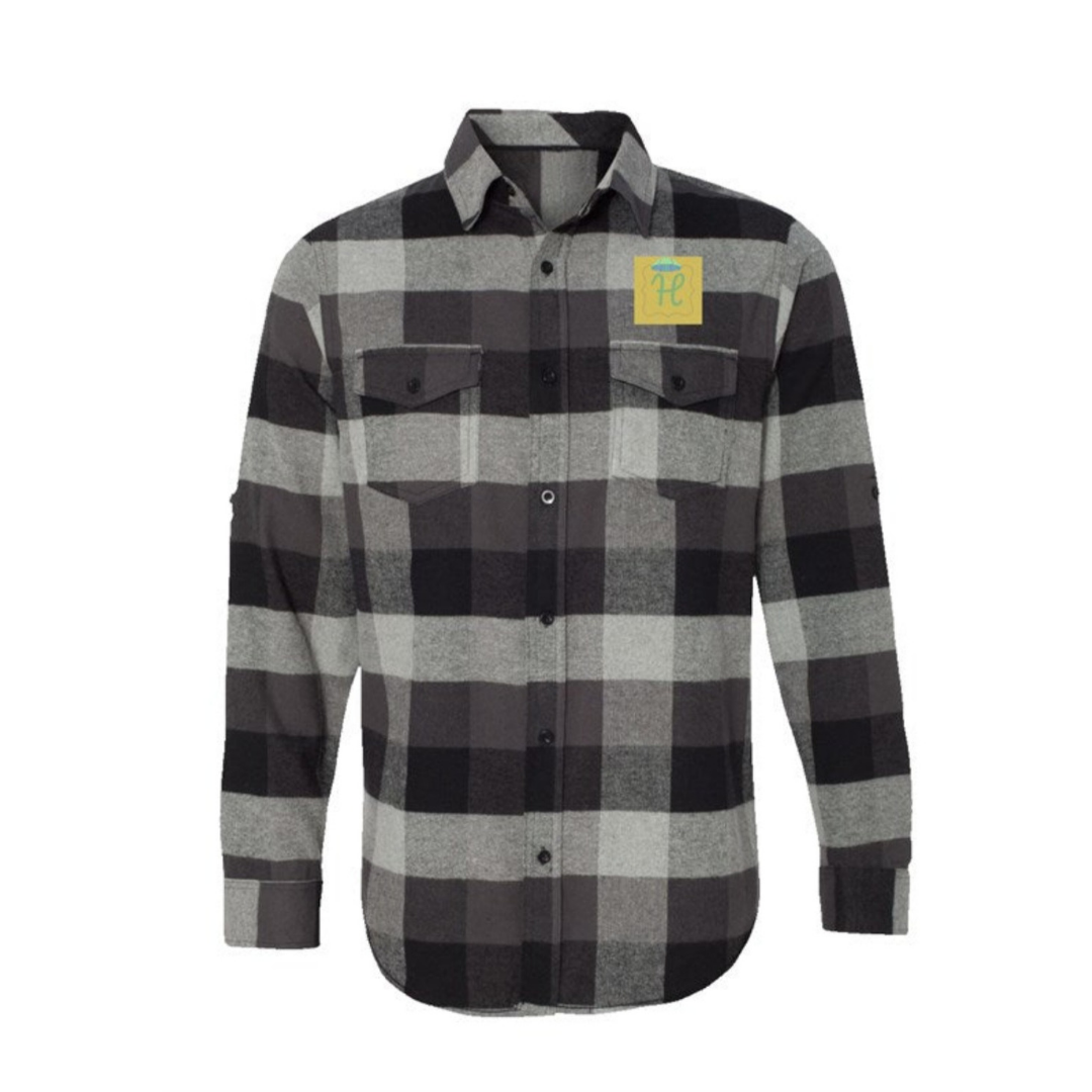 Long Sleeve Flannel Grey And Black