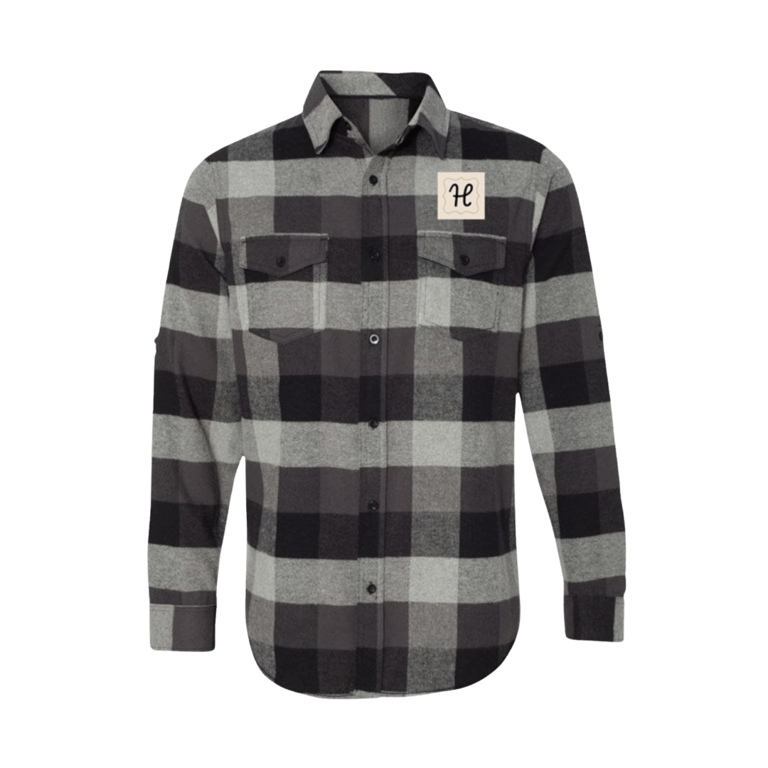 Long Sleeve Flannel Grey And Black