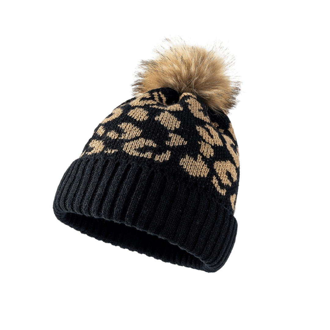 Copy of Leopard Pom-Pom Cuffed Beanie