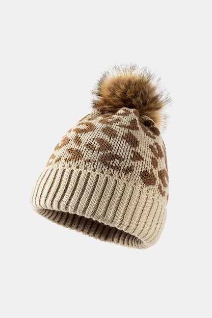 Copy of Leopard Pom-Pom Cuffed Beanie