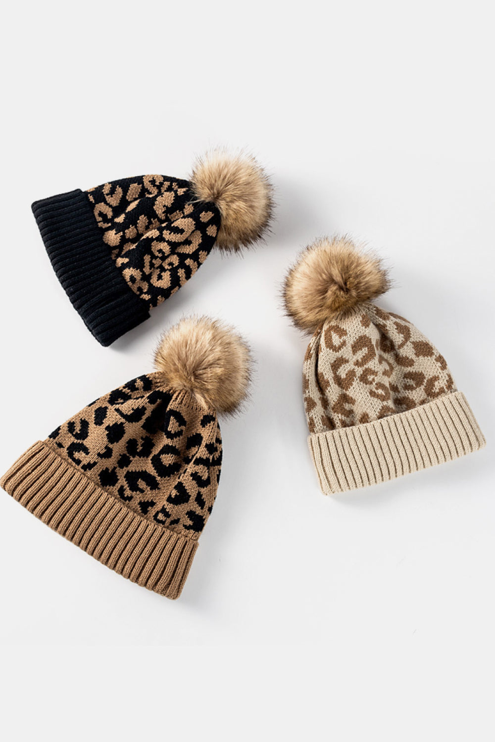 Copy of Leopard Pom-Pom Cuffed Beanie