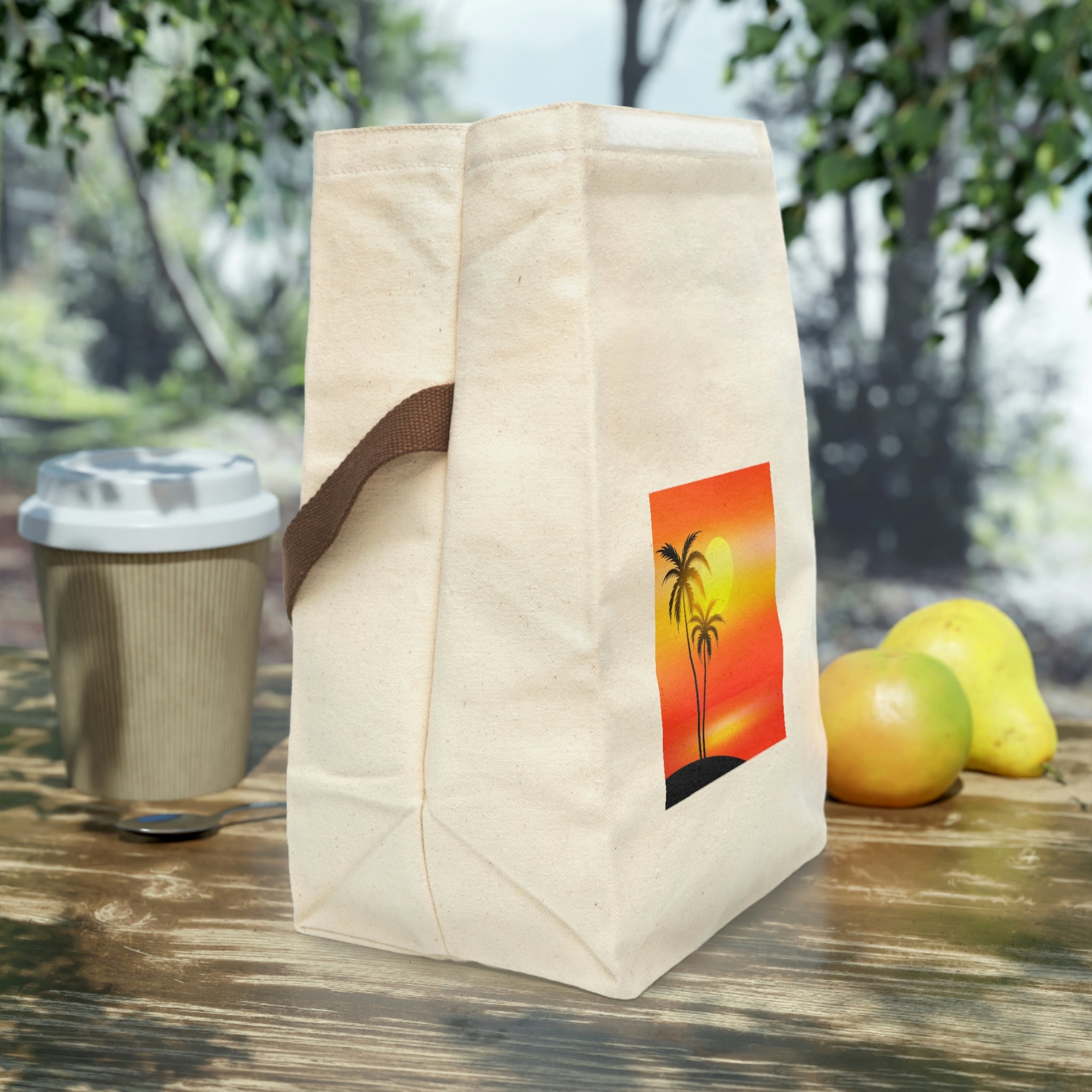 Canvas Lunch Bag With Strap