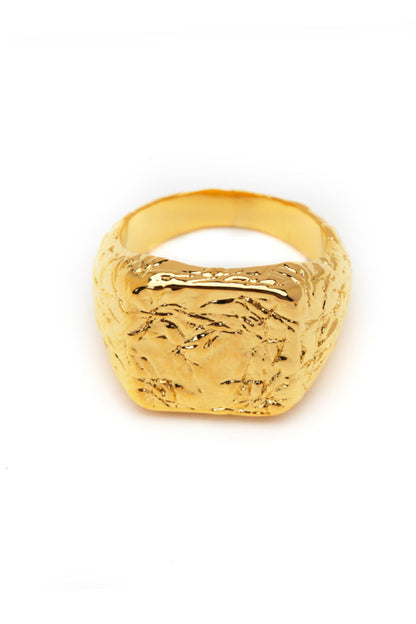 Textured Gold-Plated Ring