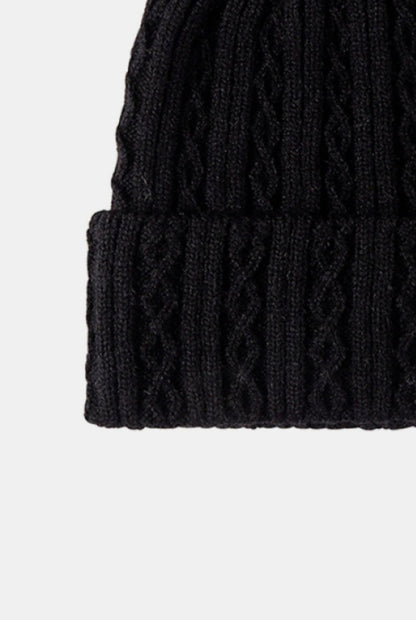 Mixed Knit Cuff Beanie