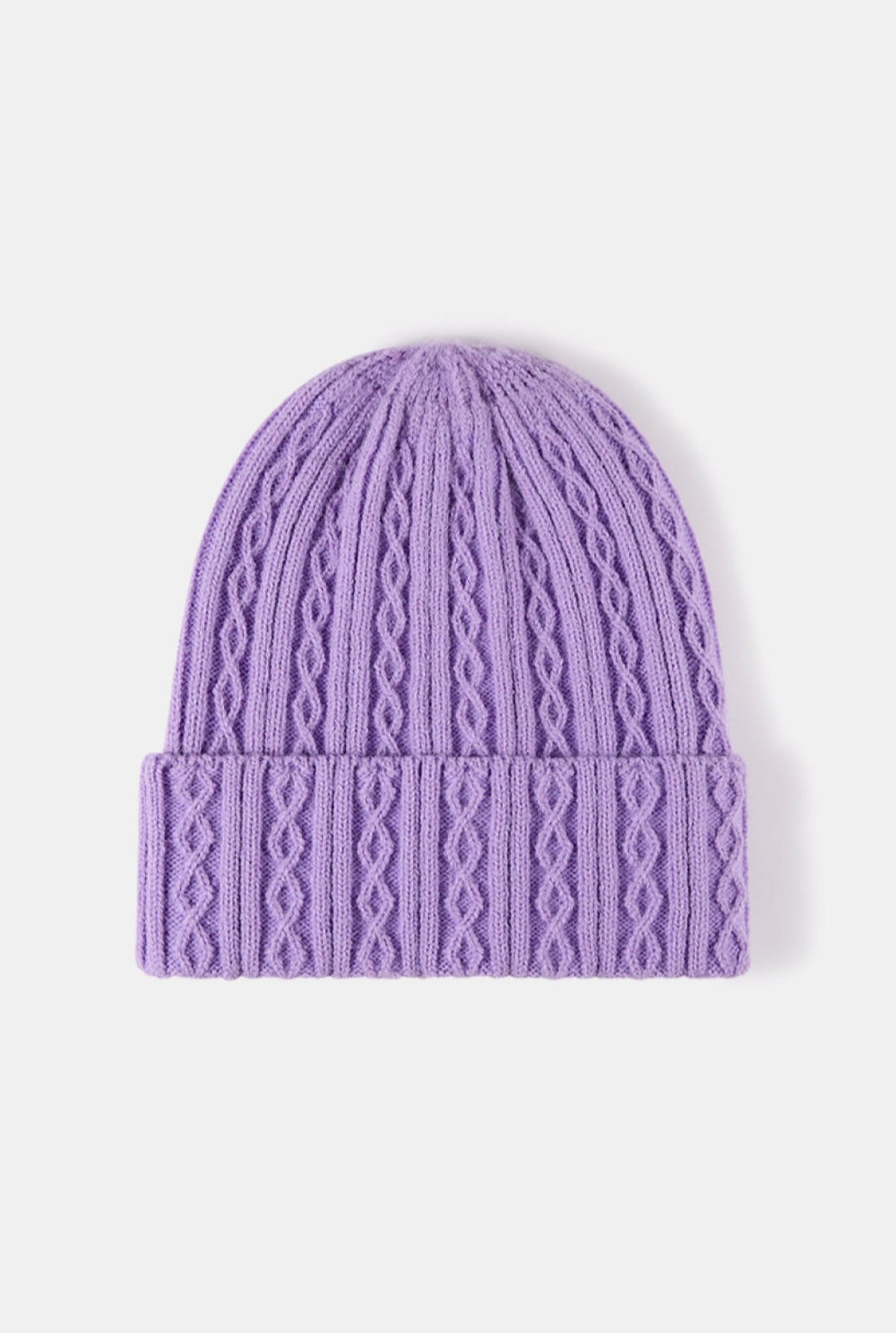 Mixed Knit Cuff Beanie