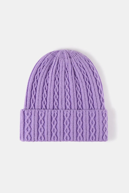 Mixed Knit Cuff Beanie
