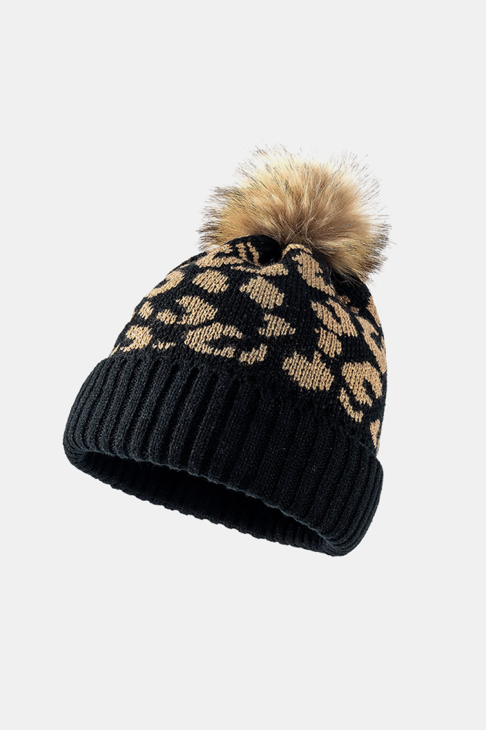 Copy of Leopard Pom-Pom Cuffed Beanie