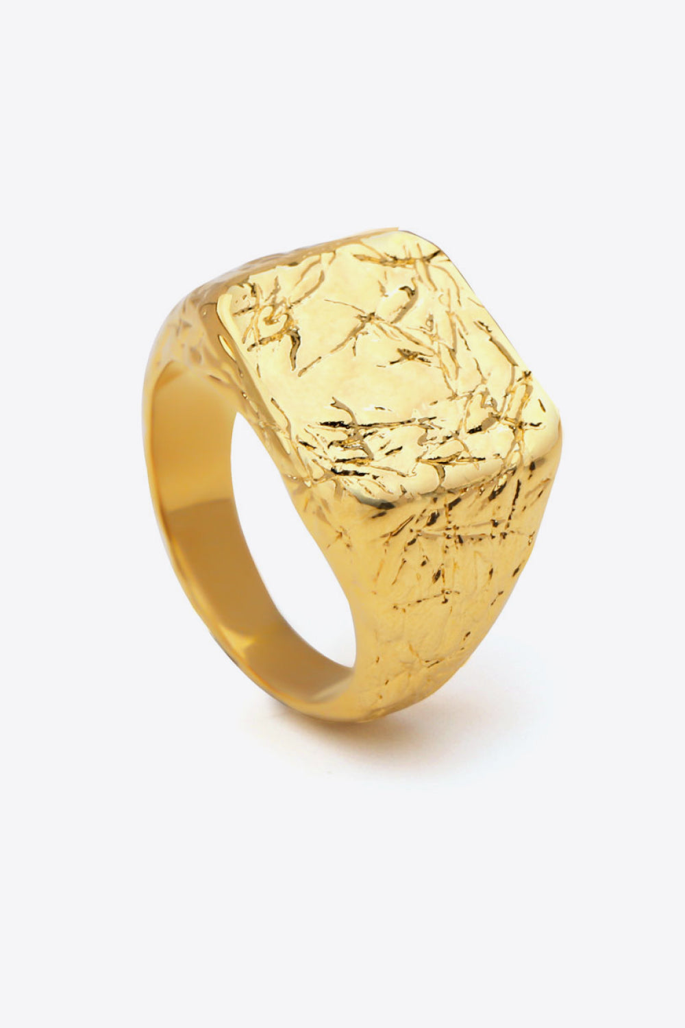 Textured Gold-Plated Ring