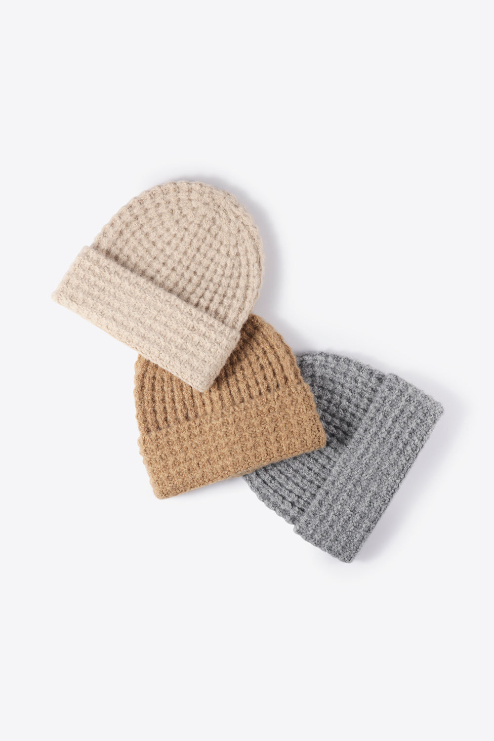 Waffle-Knit Cuff Beanie