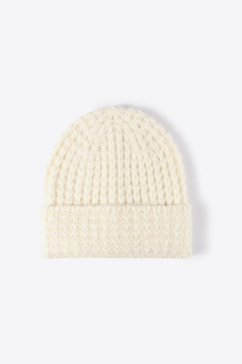 Waffle-Knit Cuff Beanie