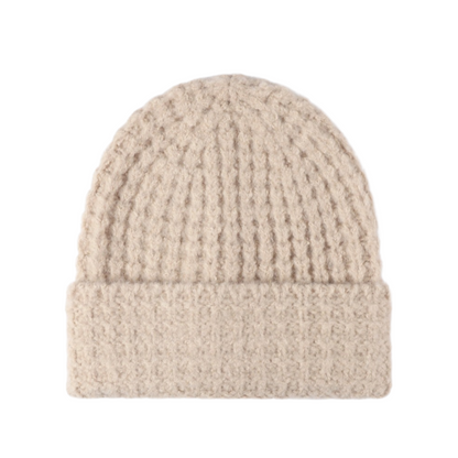 Waffle-Knit Cuff Beanie