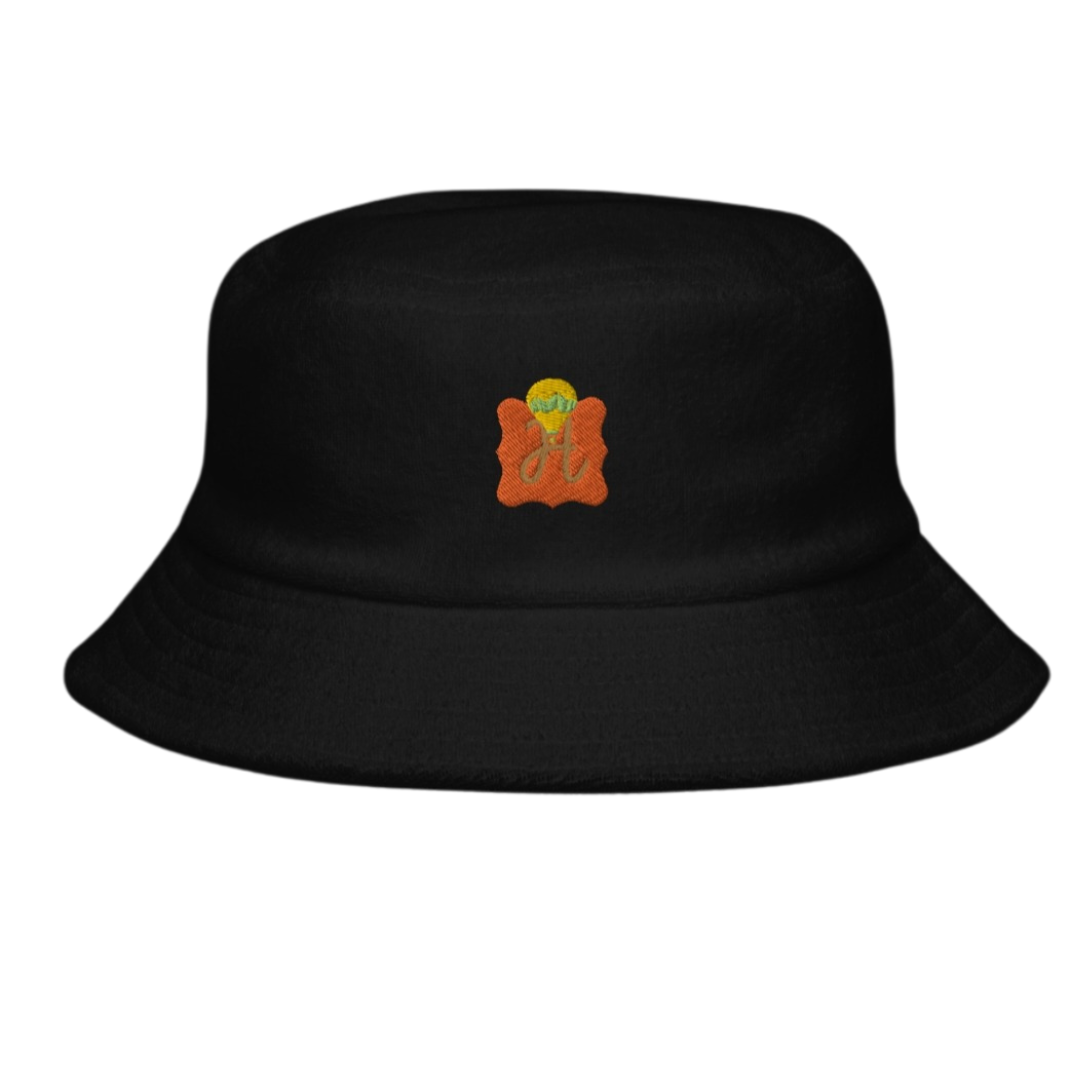 Unstructured terry cloth bucket hat