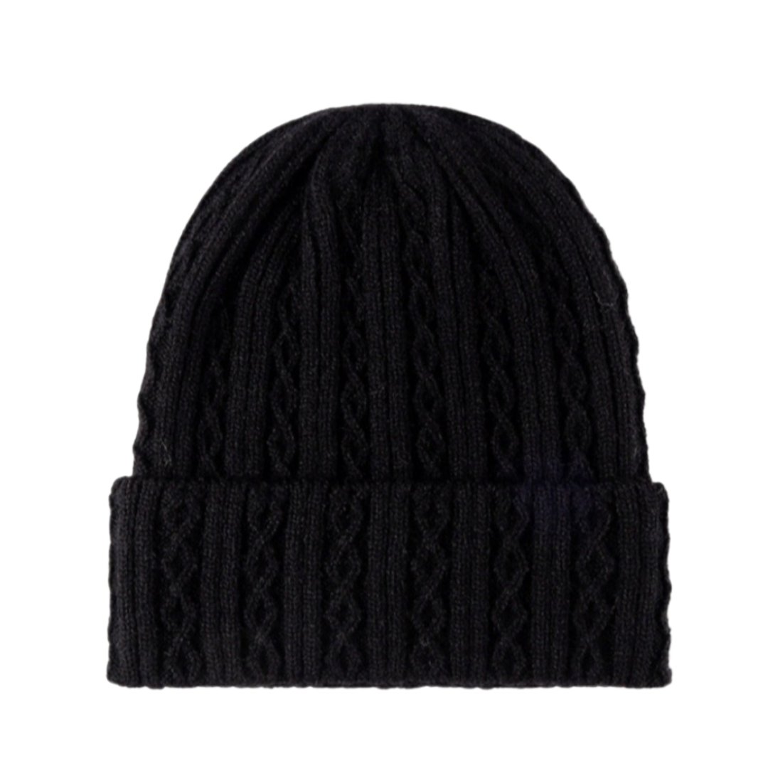 Mixed Knit Cuff Beanie