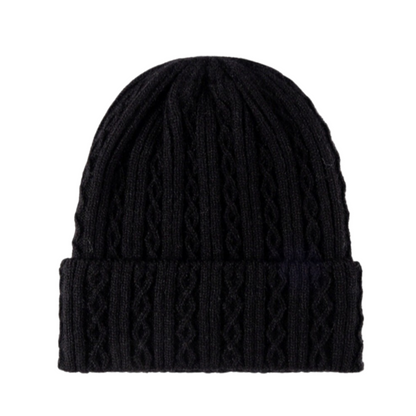 Mixed Knit Cuff Beanie