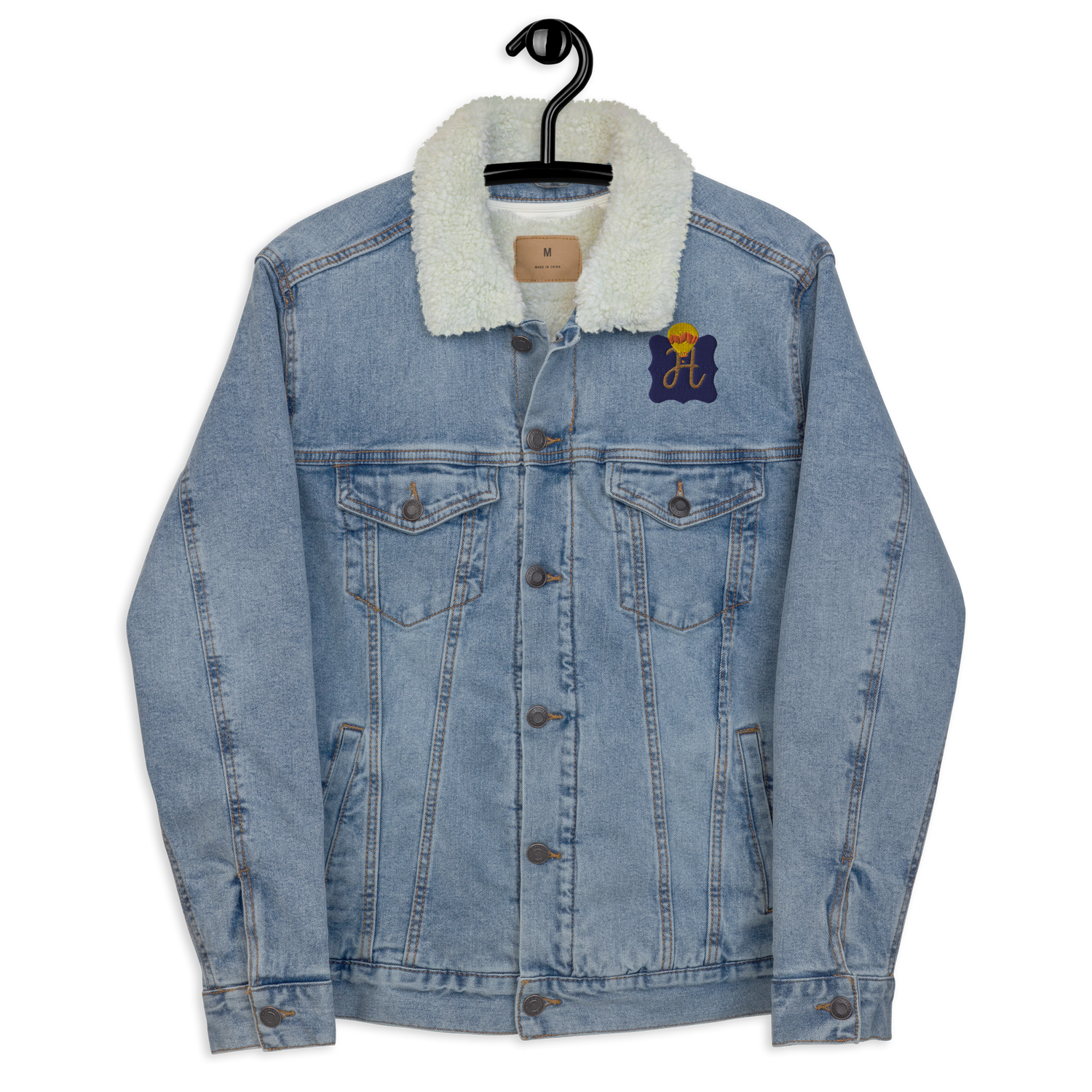 Unisex denim sherpa jacket