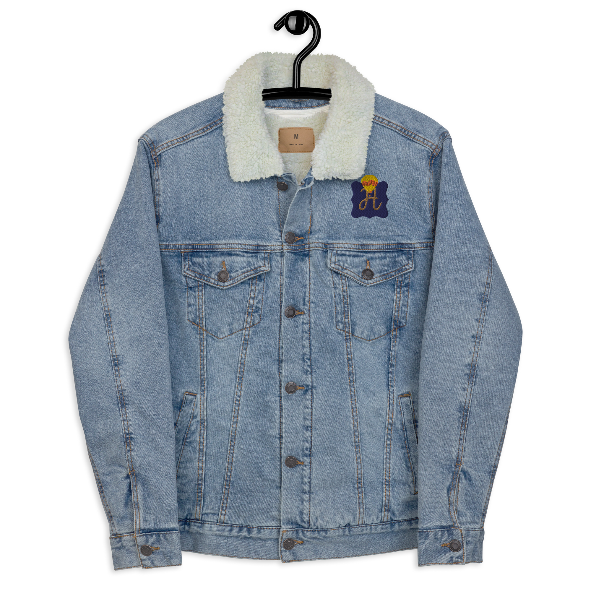 Unisex denim sherpa jacket