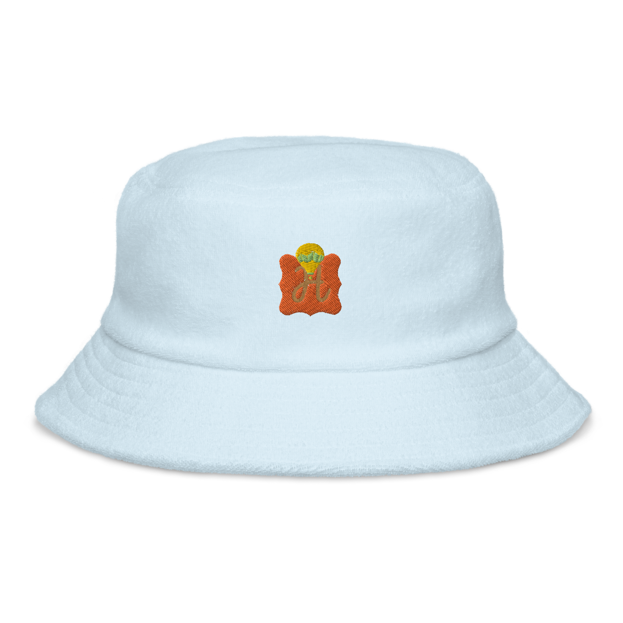 Unstructured terry cloth bucket hat